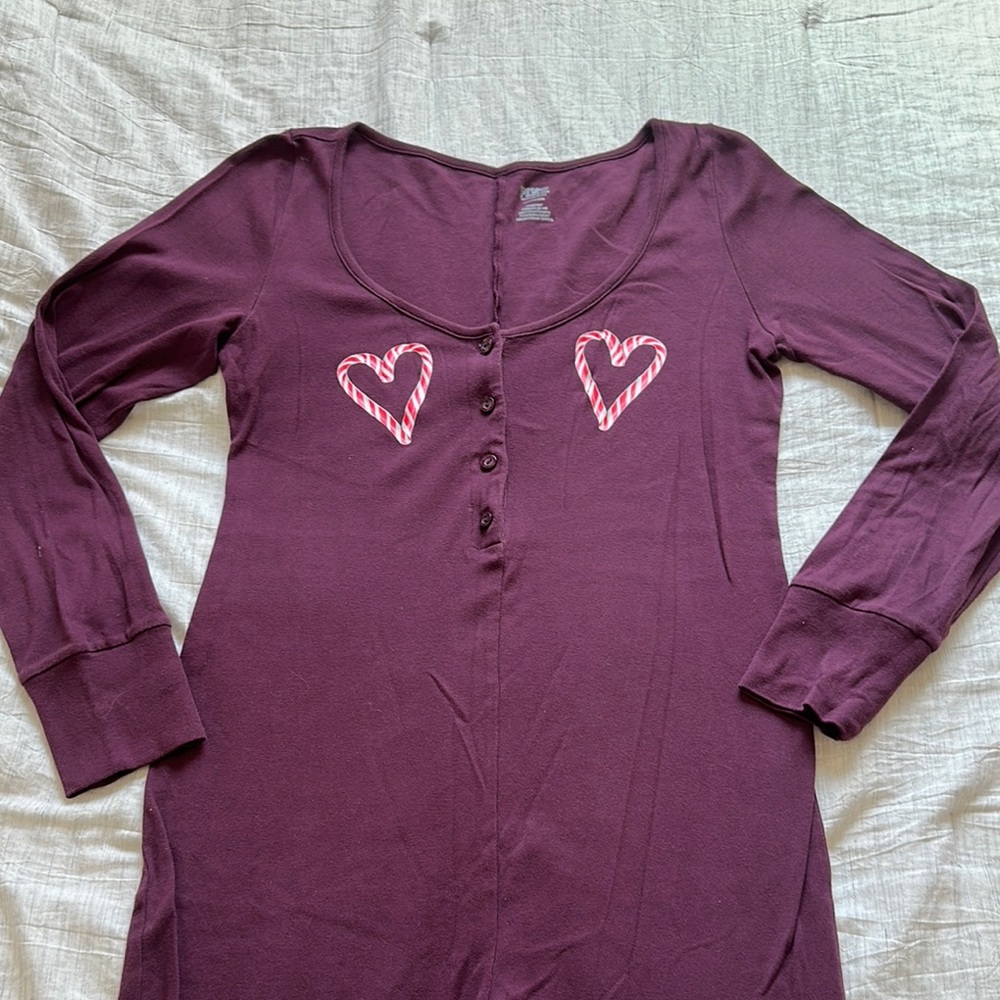 PINK Victoria's Secret Purple and Red Pajama Set